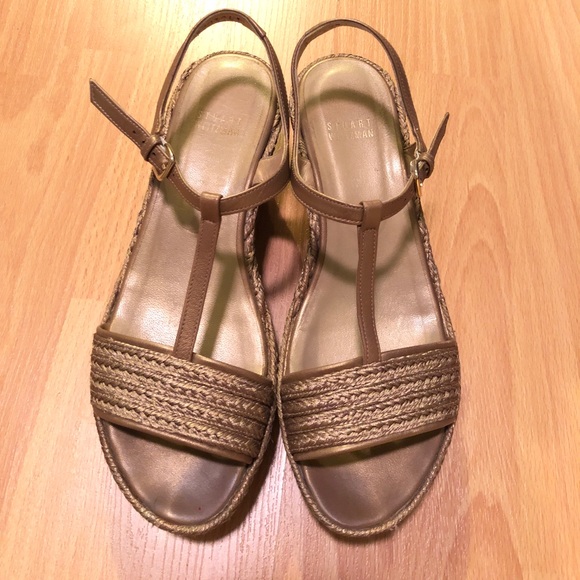Stuart Weitzmam espadrilles platform sandals 7.5 - Picture 1 of 3